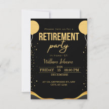 Elegant Retirement Party Custom invitation
