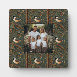 Elegant Retro Art Nouveau woodland bird photo Plaque