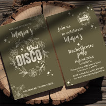 Elegant retro bachelorette party custom invitation