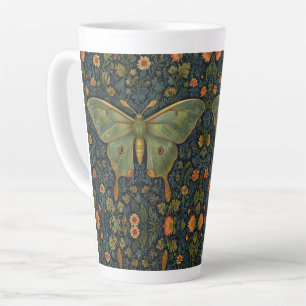 Elegant retro boho Luna moth botanical Latte Mug