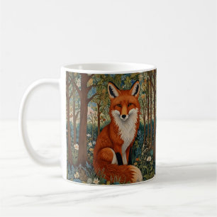 Elegant retro boho red fox woodland animal coffee mug