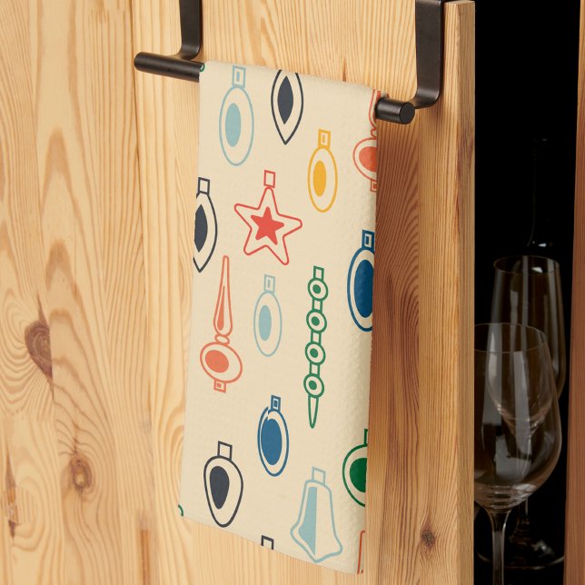 Elegant Retro Christmas   Kitchen Towel (Creator Uploaded)