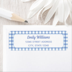 Elegant Retro Cute Baby Blue Gingham