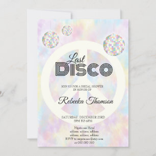  Elegant Retro Disco ball Groovy Bridal Shower  Invitation