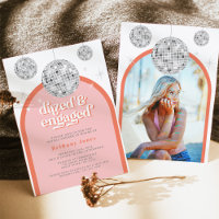 Elegant Retro Disco Groove Bridal Shower pink