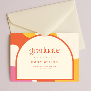 Elegant Retro Grad Graduate Graduation Invitation Postcard
