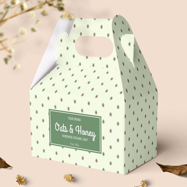 Elegant Retro Green Soap Bar Box Brand Packaging (Creator Uploaded)