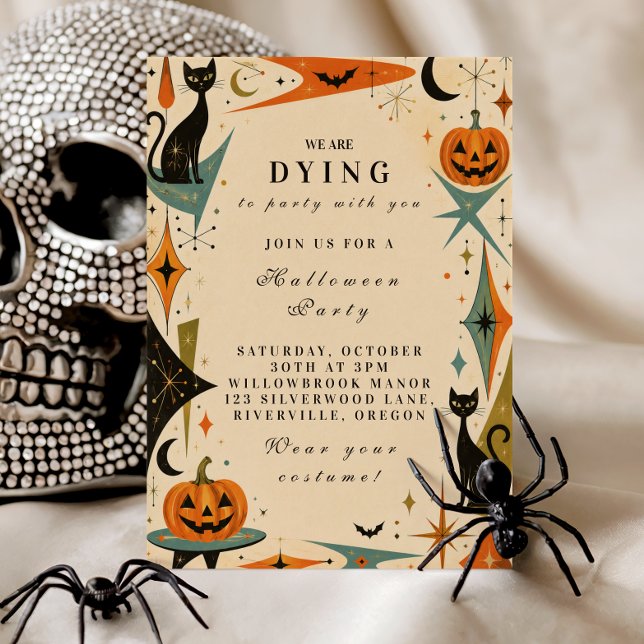 Elegant Retro Halloween Party Invitation (Creator Uploaded)