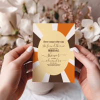 Elegant Retro Here Comes the Sun Bridal Shower