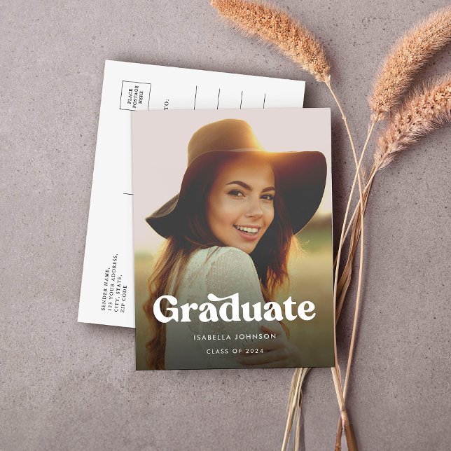Elegant Retro High School Graduation Announcement (Creator Uploaded)