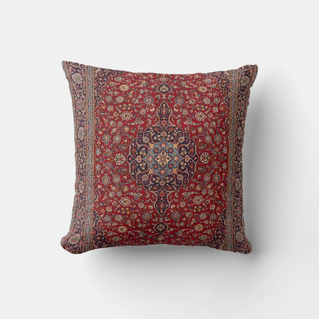 Elegant Retro Modern Vintage Persian Throw Pillow (Front)