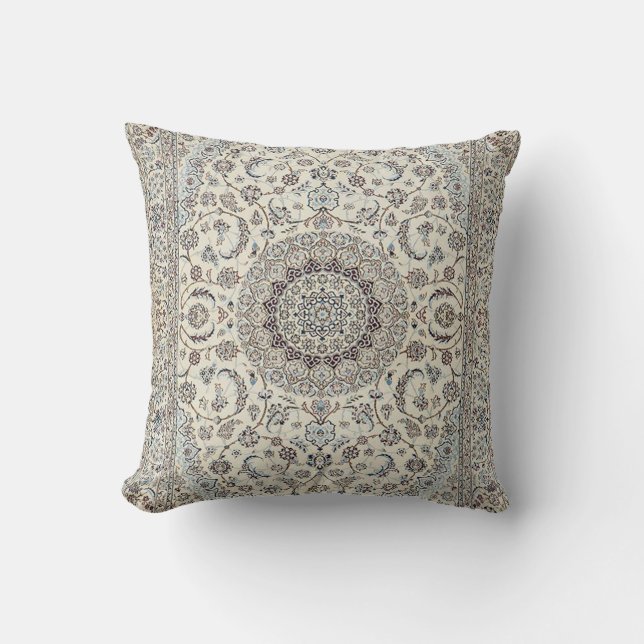 Elegant Retro Modern Vintage Persian Throw Pillow (Front)
