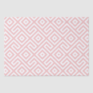 Elegant Retro Pink Abstract Geometric Pattern  Tissue Paper