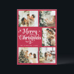 Elegant Retro Red and White Merry Christmas Family Holiday Card<br><div class="desc">Celebrate the season with a Retro Red and White Merry Christmas holiday card! This stylish and chic design blends elegant, trendy elements with a classic touch. Perfect for sharing Christmas vibes with family and friends, this template allows you to create your own personalized card. Add your favourite family photo and...</div>