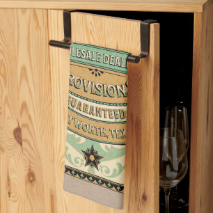 Elegant retro Rustic farmhouse goods Texas Kitchen Towel