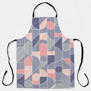 Elegant retro style rose and grey seamless pattern apron