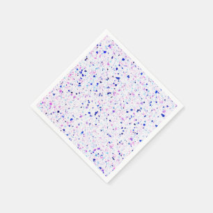 Elegant Retro Terrazzo Purple White Pattern Napkin
