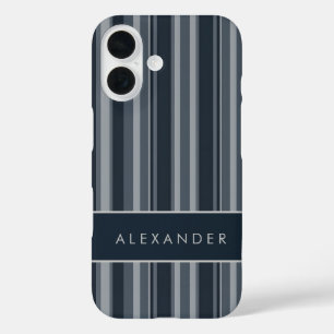 Elegant Retro Vertical Stripes  iPhone 16 Case