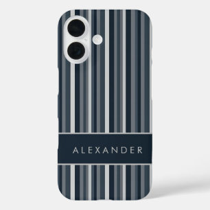 Elegant Retro Vertical Stripes  iPhone 16 Case