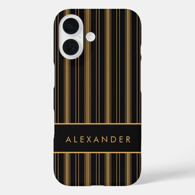 Elegant Retro Vertical Stripes  Case-Mate iPhone Case (Back)