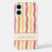 Elegant Retro Wavy Vertical Stripes 
