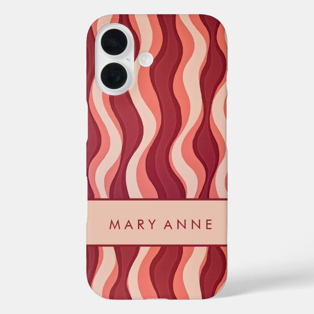 Elegant Retro Wavy Vertical Stripes  Case-Mate iPhone Case (Back)