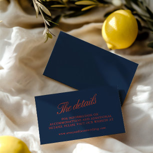 Elegant Retro Wedding Website Enclosure Card
