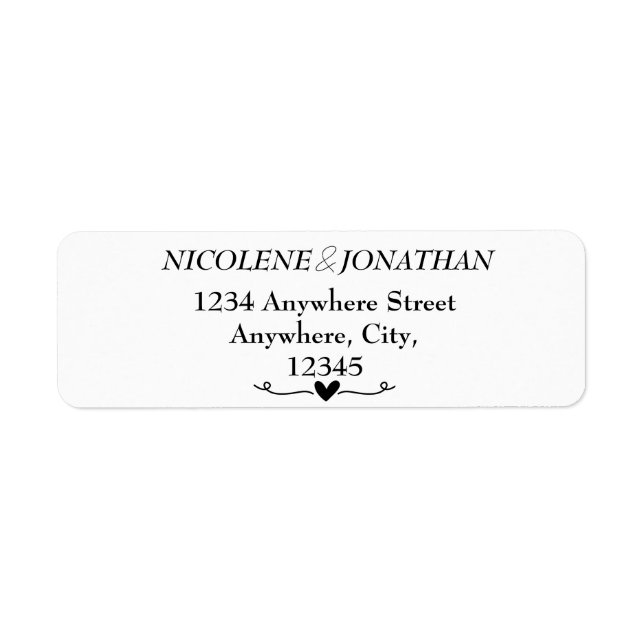 Elegant Return Address Labels (Front)