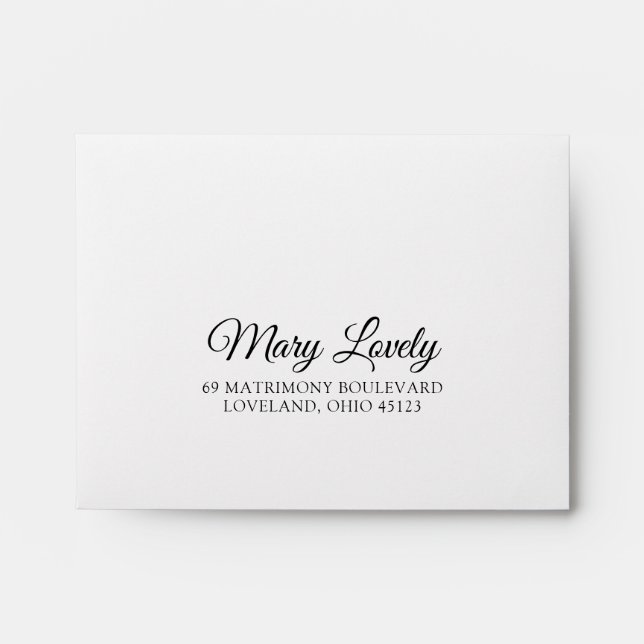 Elegant Return Address RSVP Envelopes (Front)
