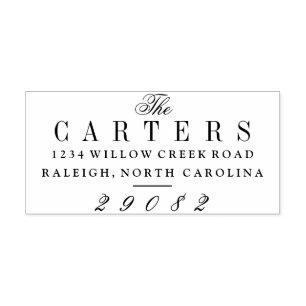 Elegant return address self inking stamp