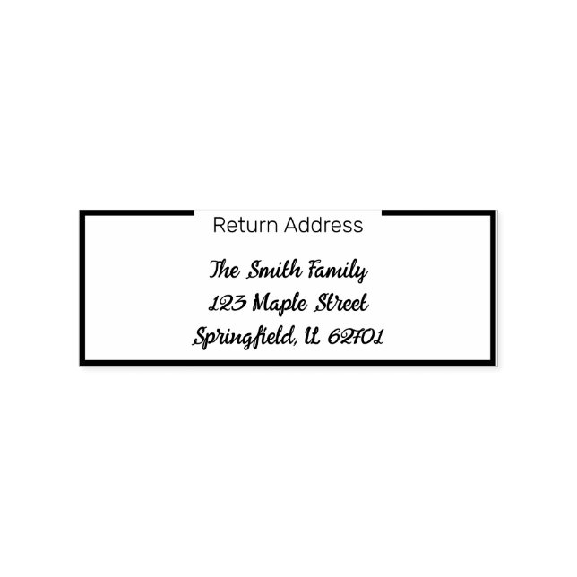 Elegant Return Address Stamp (Stamped)