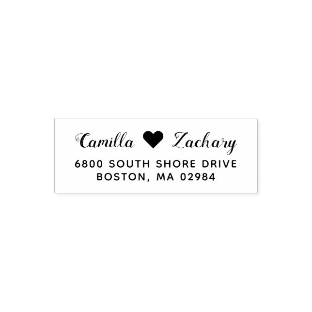 Elegant Return Address Wedding Self-inking Stamp (Design)