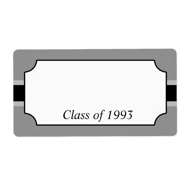 Elegant Reunion Name Tag Labels (Front)