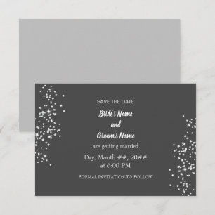 Elegant Rhinestones Save The Date Invitation