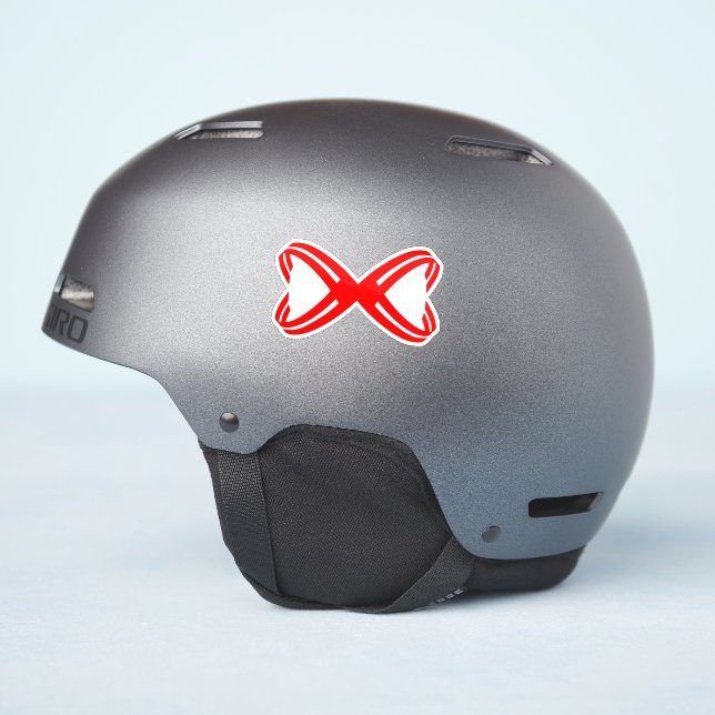 Elegant Ribbon line Letter X Monogram (Helmet Side)