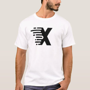 Elegant Ribbon line Letter X Monogram T-Shirt