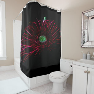 Elégant rideau de douche à fleurs 3D