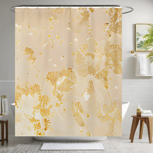 Elégant rideau de douche à séchoir or (Créateur téléchargé)