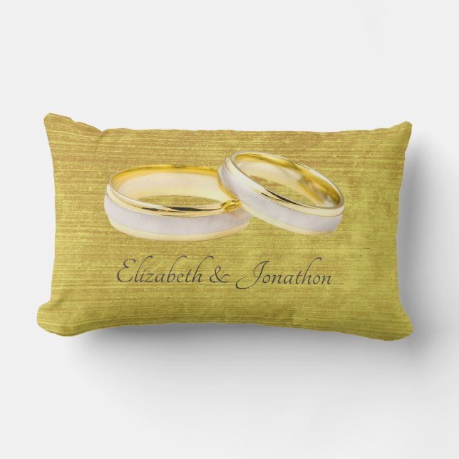 Elegant Rings Simple Wedding  Lumbar Pillow (Front)