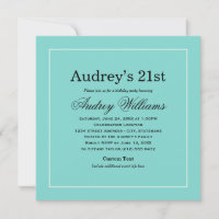Elegant Robin Egg Blue Birthday Party