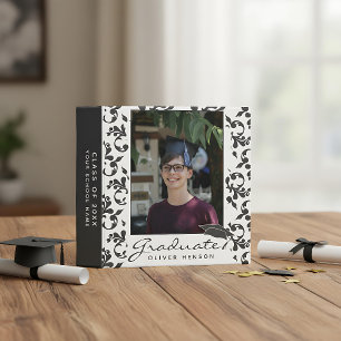 Elegant Rococo Pattern Graduation Photo Album Binder