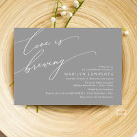 Elegant Romance Bridal Shower Dark Grey Brewery