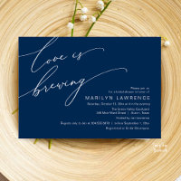 Elegant Romance Bridal Shower Navy Blue Brewery