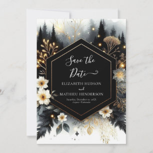 Elegant Romance Enchanted Forest Wedding Save The Date