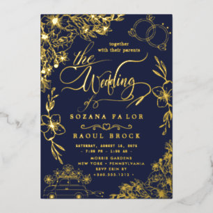 Elegant Romance Rose Gold Foil Wedding