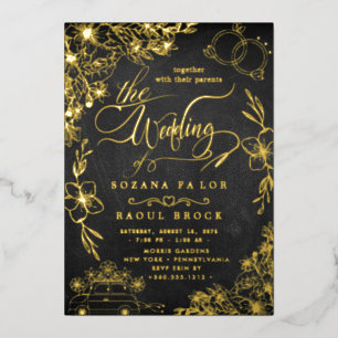 Elegant Romance Rose Gold Foil Wedding