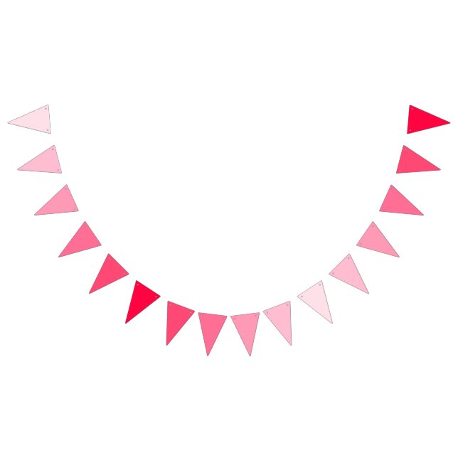 Elegant Romantic Blushing Pink Beauty  Gradient Bunting Flags (All)