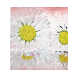 Elegant Romantic Bridal Shower Daisies Wedding Notepad