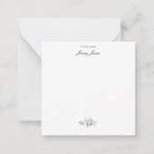 Elegant Romantic Chic Floral Damask-Grey Card (Front)