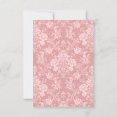 Elegant Romantic Chic Floral Damask-Pastel Pink Card (Back)